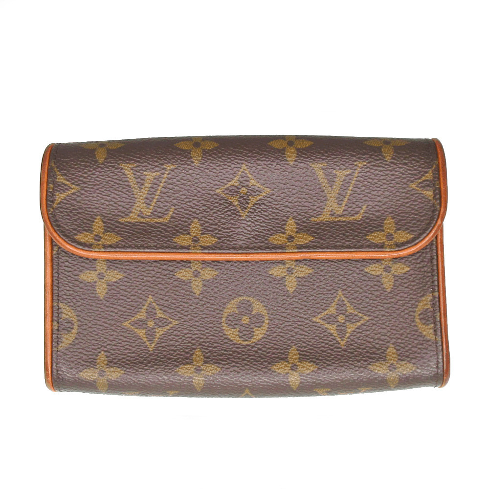 LOUIS VUITTON Pochette Florentine XS Monogram Canvas Brown Clutch Waist